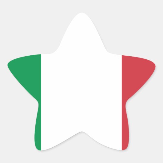 Italienische Flagge Stern-Aufkleber (Vorderseite)