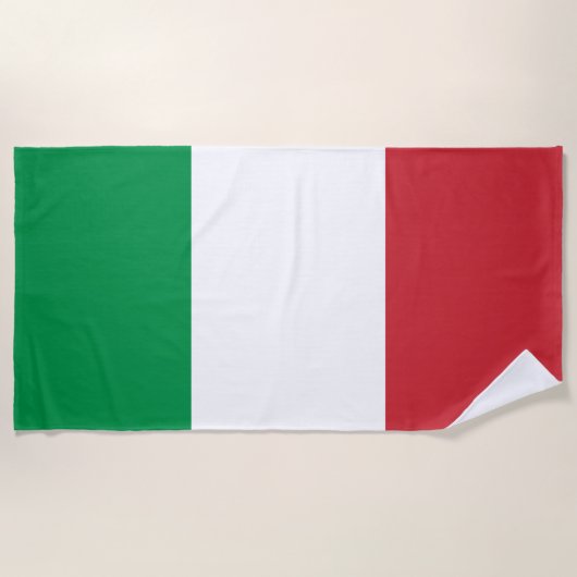 Italienische Flagge Strandtuch (Vorderseite)