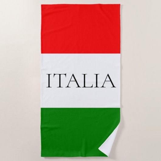 Italienische Flagge Strandtuch (Vorderseite)