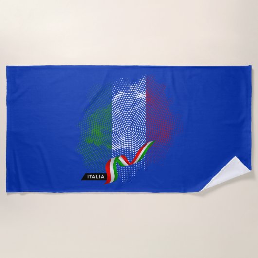 Italienische Flagge Strandtuch (Vorderseite)