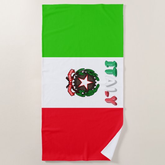 Italienische Flagge Strandtuch (Vorderseite)