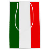 Italienische Flagge Streifen Design Geschenktasche Mittlere Geschenktüte (Vorderseite)