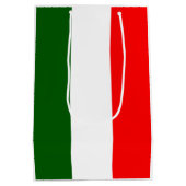 Italienische Flagge Streifen Design Geschenktasche Mittlere Geschenktüte (Rückseite)