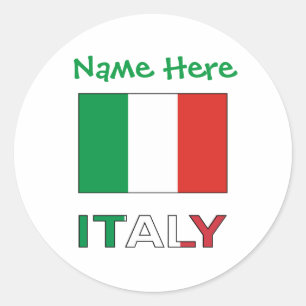 Italienische Flagge Tag der Republik Stolz Persona Runder Aufkleber