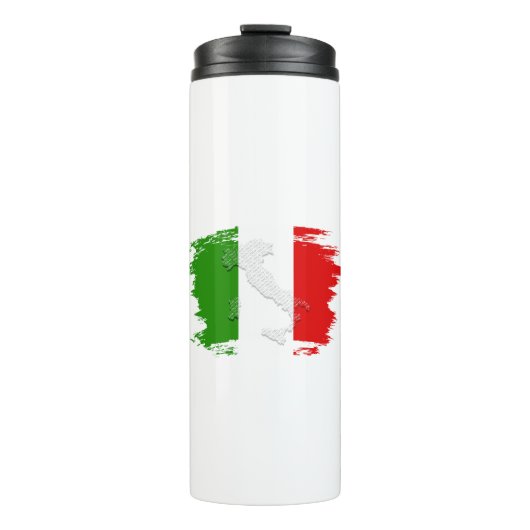 Italienische Flagge Thermosbecher (Vorderseite)