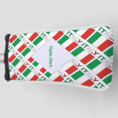 Italienische Flagge Tränengrün Personalisiert Golf Headcover (Vorderseite)