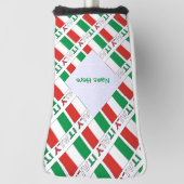 Italienische Flagge Tränengrün Personalisiert Golf Headcover (Rotieren 90)