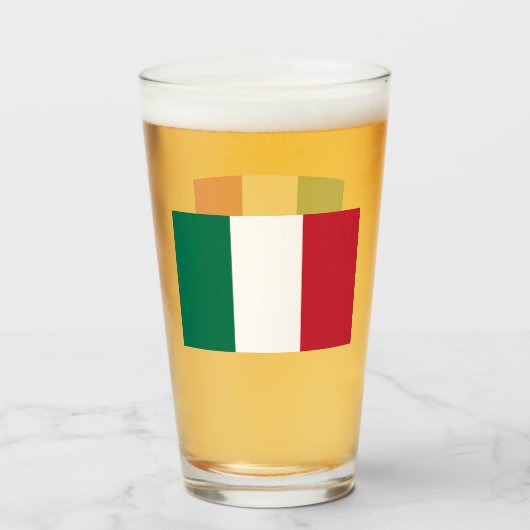 Italienische Flagge Trinkglas Glas (Vorne (Gefüllt))
