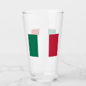 Italienische Flagge Trinkglas Glas (Vorderseite)