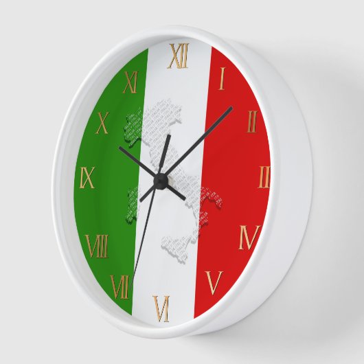 Italienische Flagge Uhr (Winkel)
