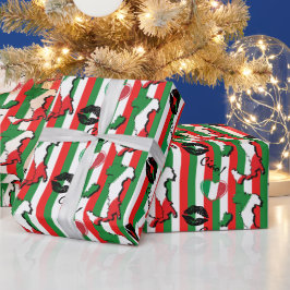 Italienische Flagge und Formen Geschenkpapier