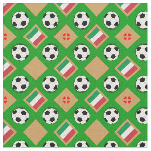 Italienische Flagge und Fußballball/Italienische  Stoff