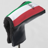 Italienische Flagge und Golf Italien Sportvereine Golf Headcover (3/4 Vorderseite)