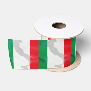 italienische Flagge und Italien Satinband