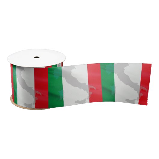 Italienische Flagge und Italien Satinband (Spule)