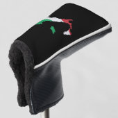 italienische Flagge und Karte Golf Headcover (3/4 Vorderseite)