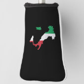 italienische Flagge und Karte Golf Headcover (Rotieren 90)