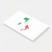 italienische Flagge und Karte Post-it Klebezettel (angewinkelt)
