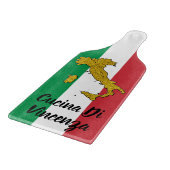Italienische Flagge und Karte Schneidebrett (Ecke)