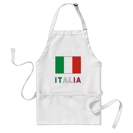 Italienische Flagge und Wort Schürze (Vorne)