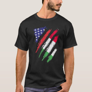 Italienische Flagge USA Patriot Heritage Mon T-Shirt