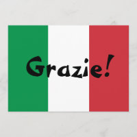 Italienische Flagge Vielen Dank