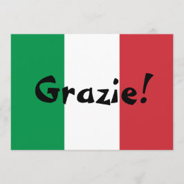 Italienische Flagge Vielen Dank Dankeskarte