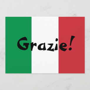 Italienische Flagge Vielen Dank Dankeskarte