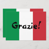 Italienische Flagge Vielen Dank Dankeskarte (Vorne/Hinten)