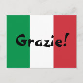 Italienische Flagge Vielen Dank Postkarte (Vorderseite)
