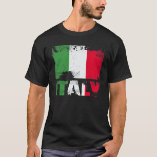 Italienische Flagge Vintag beängstigend Italienisc T-Shirt