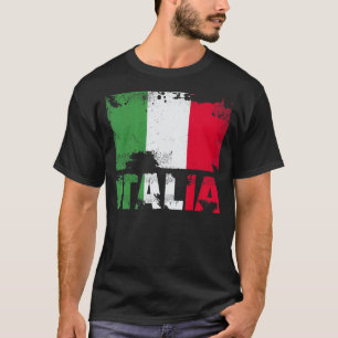 Italienische Flagge Vintag beängstigend Italienisc T-Shirt