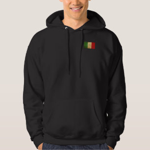 Italienische Flagge Vintag Grunge Männer Schwarz Hoodie