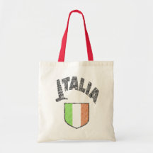 Italienische Flagge Vintage Canvas-Tasche