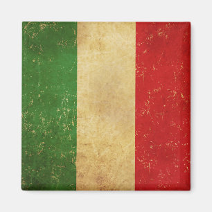 Italienische Flagge Vintage Grunge Design Magnet