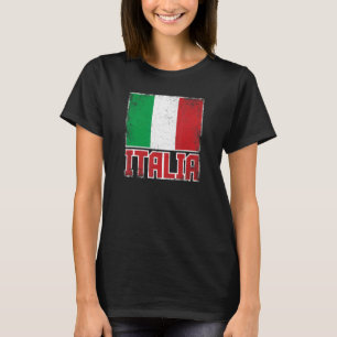 Italienische Flagge Vintages Retro Land Italien T-Shirt