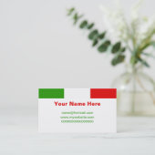 Italienische Flagge Visitenkarte (Stehend Vorderseite)