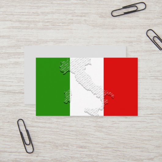 Italienische Flagge Visitenkarte (Vorderseite/Rückseite Beispiel)