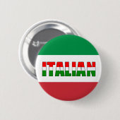 Italienische Flagge von Italien Button (Vorne & Hinten)