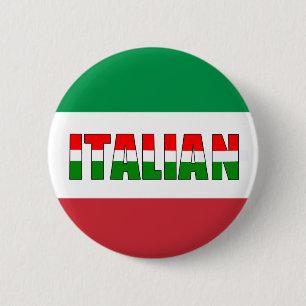 Italienische Flagge von Italien Button