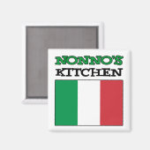 Italienische Flagge von Nonno Magnet (Vorderseite/Rückseite)