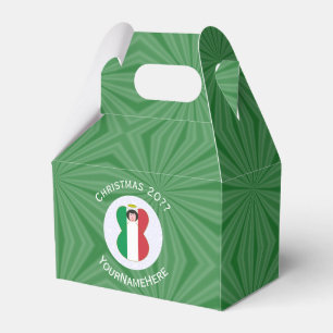 Italienische Flagge Weihnachtsengel Giebel Geschenkschachtel
