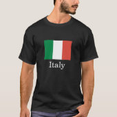 Italienische Flagge, weißer Text, T-Shirt (Vorderseite)