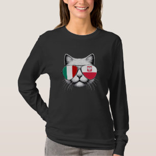 Italienische Flagge Witziges Tier Italien Polen T-Shirt