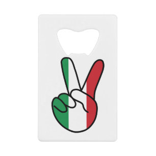 Italienische Flagge / Zeichen Geldbeutel Flaschenöffner