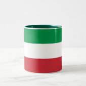 Italienische Flagge Zweifarbige Tasse (Mittel)