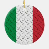 Italienische Flaggen-Diamant-Platten-Verzierung Keramikornament (Hinten)
