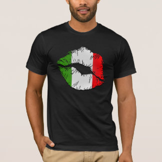 Italienische Flaggen-Lippen T-Shirt