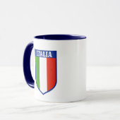 Italienische Flaggen-Wappen-Tasse Tasse (Vorderseite Links)