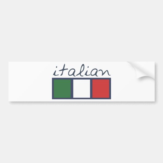 Italienische Flaggenfarben! Autoaufkleber (Vorne)